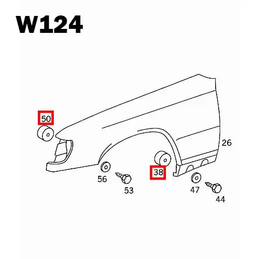 W124 AMG Spacer kit